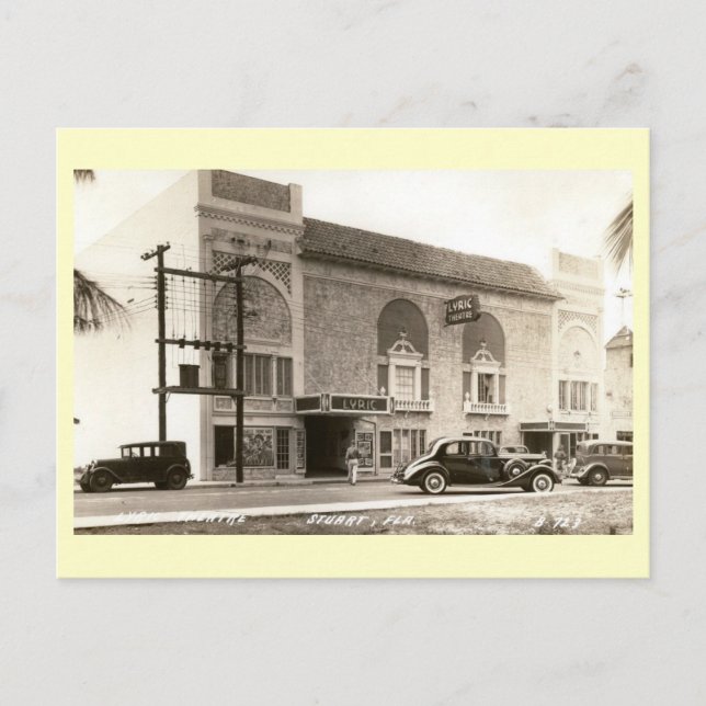 Lyric Movie Theater, Stuart, Florida Vintage Postcard (Front)