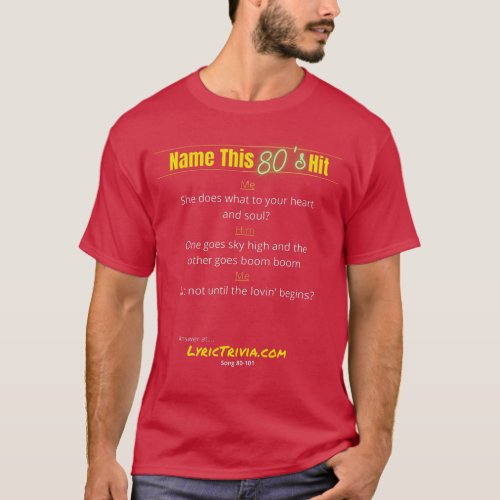 Lyric Trivia 80_101 T_Shirt