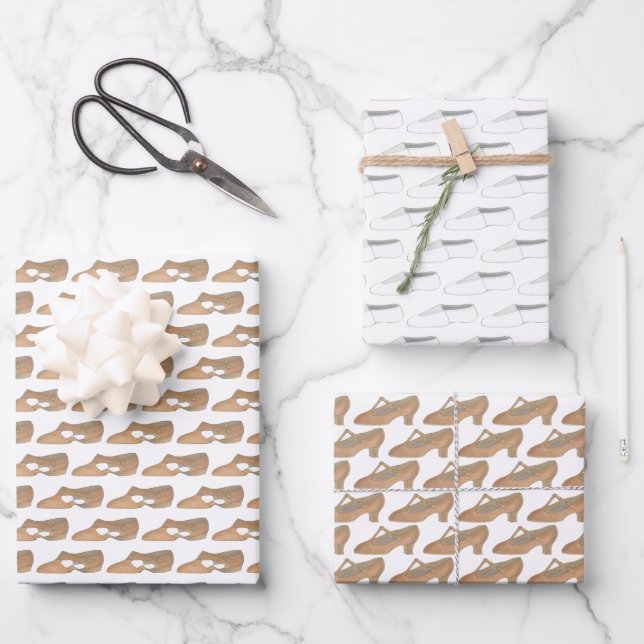 Lyrical Acro Character Shoes Dance Teacher Studio Wrapping Paper Sheets (Front)
