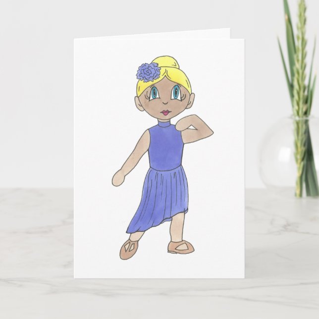 Lyrical Dancer Modern Dance Teacher Recital Thank You Card (Front)