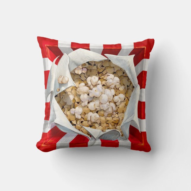 Lyrical Popcorn Movie Box Throw Pillow (Front)