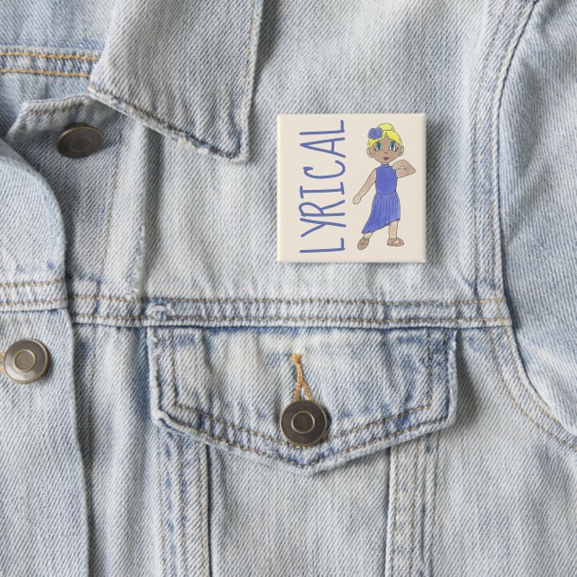 Lyrical Purple Costume Modern Dancer Teacher Gift Pinback Button (In Situ)