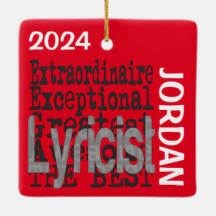 Lyricist Extraordinaire CUSTOM Ceramic Ornament