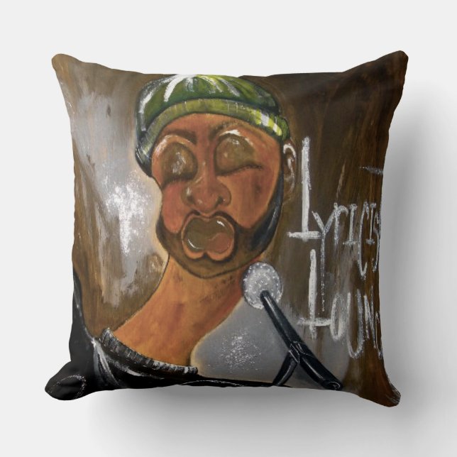 Lyricist Lounge Throw Pillow (Front)