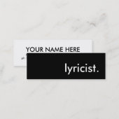 lyricist. mini business card (Front/Back)