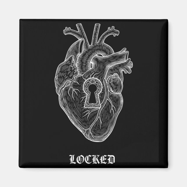 Lyriclyfe-long Sleeve Shirt-achy Breaky Heart-lock Magnet (Front)