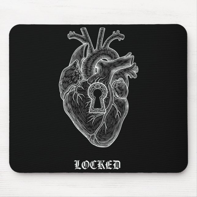 Lyriclyfe-long Sleeve Shirt-achy Breaky Heart-lock Mouse Pad (Front)