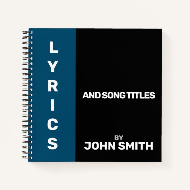 Lyrics Notebook (Front)