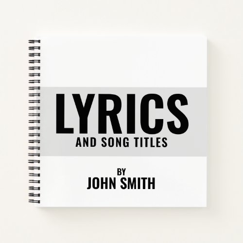 Lyrics Notebook