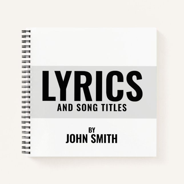 Lyrics Notebook (Front)