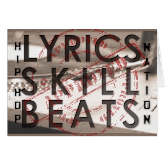 LYRICS SKILL BEATS hip hop Cards (Front Horizontal)