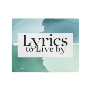 Lyrics To Live By 3 Metal Print