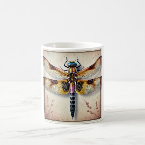 Lyriothemis Dragonfly 240624IREF117 _ Watercolor Coffee Mug