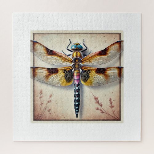 Lyriothemis Dragonfly 240624IREF117 _ Watercolor Jigsaw Puzzle