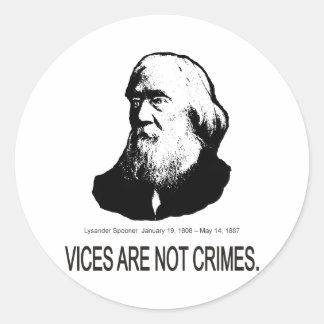 Lysander Spooner Classic Round Sticker