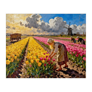 “Lysbeth in the Amber Light” - A Dutch Landscape Acrylic Print