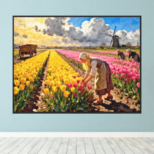 “Lysbeth in the Amber Light” - A Dutch Landscape Canvas Print