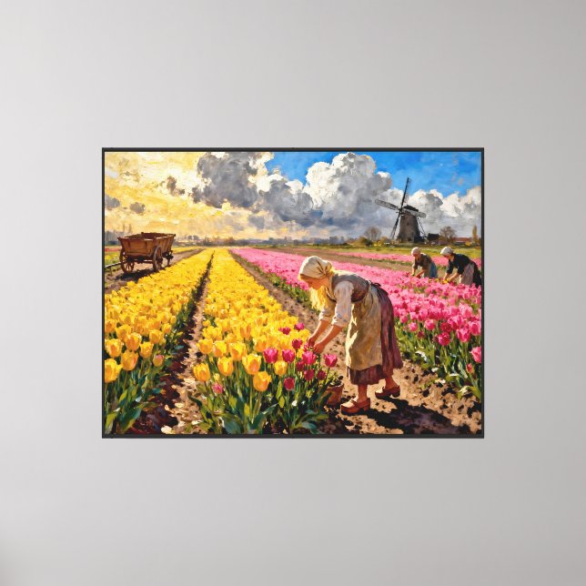 “Lysbeth in the Amber Light” - A Dutch Landscape Canvas Print (Front)