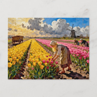 “Lysbeth in the Amber Light” - A Dutch Landscape Holiday Postcard