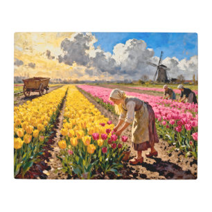 “Lysbeth in the Amber Light” - A Dutch Landscape Metal Print
