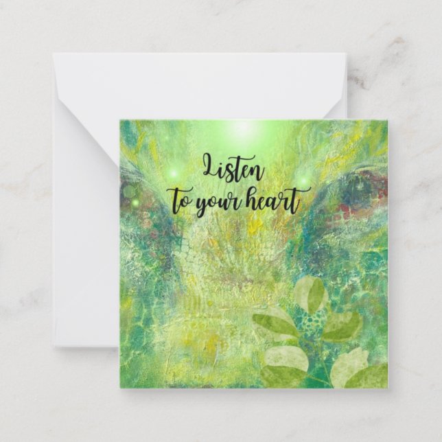 Lyssna på ditt hjärta.  note card (Front)