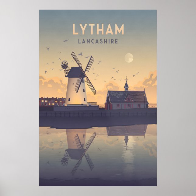 Lytham Lancashire Travel Poster (Front)