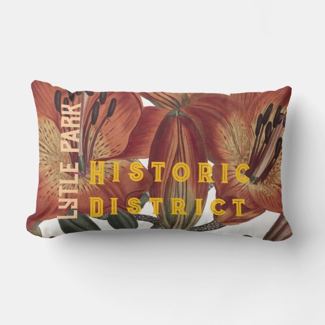 Lytle Park Historical District Throw Pilloow Lumbar Pillow (Front)
