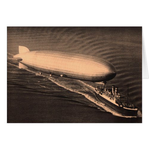 LZ_127 Graf Zeppelin over German Ocean Liner