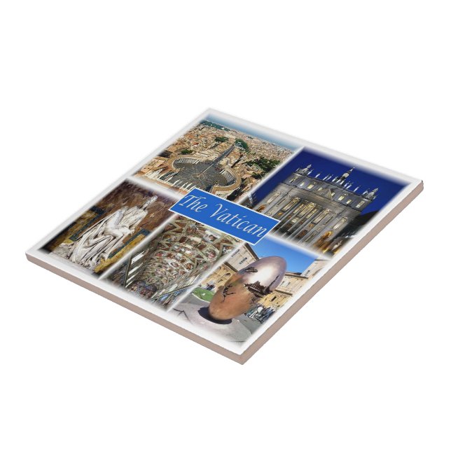 LZO004 THE VATICAN, Lazio, Italy, Ceramic Tile (Side)