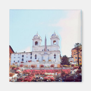 LZO007 PIAZZA DI SPAGNA - ROME - Italy - Fridge Magnet