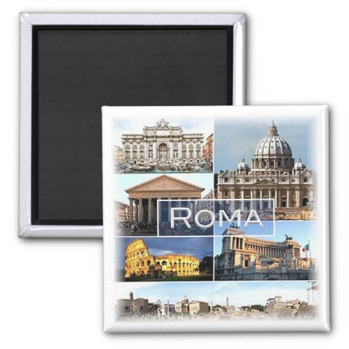 LZO010 mosaic of ROMA Lazio Italy Fridge Magnet