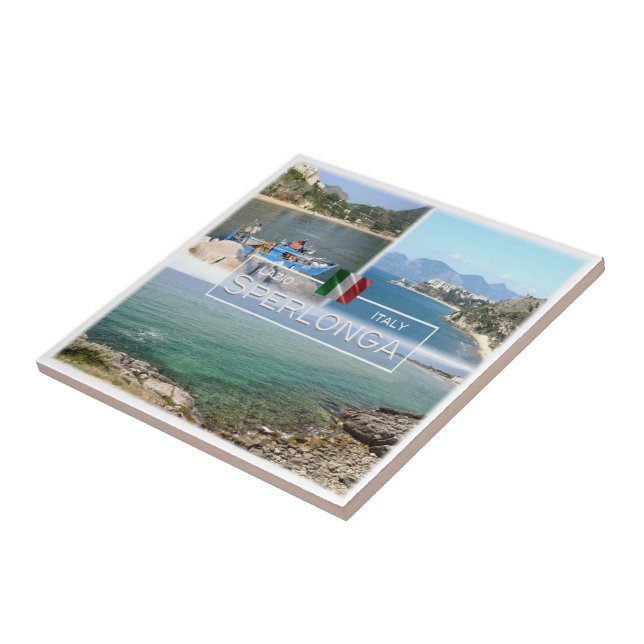 LZO021 SPERLONGA, Lazio, Italy, Ceramic Tile (Side)