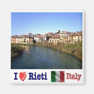 LZO036 RIETI I Love, River Velino, Italy, Fridge Magnet