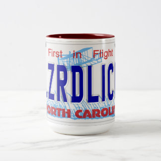 LZRDLICK NC Plate Two-Tone Coffee Mug