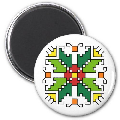 M0094 Magnet Bulgarian folk motif shevitsa green