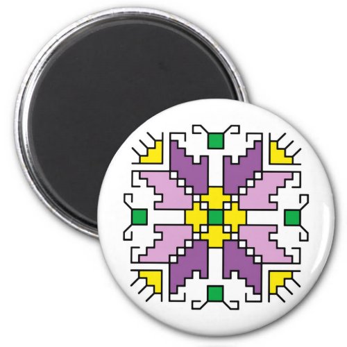 M0096 Magnet Bulgarian folk motif shevitsa purple
