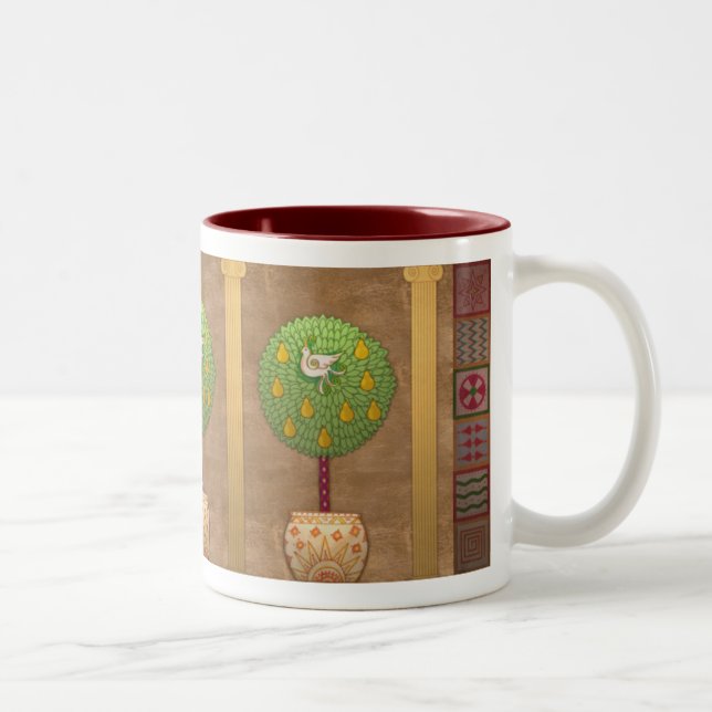 M009 Partridge in a Pear Tree Two-Tone Coffee Mug (Right)