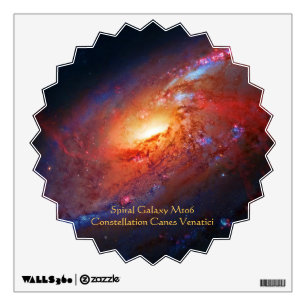 M106 Spiral Galaxy, Canes Venatici Wall Sticker