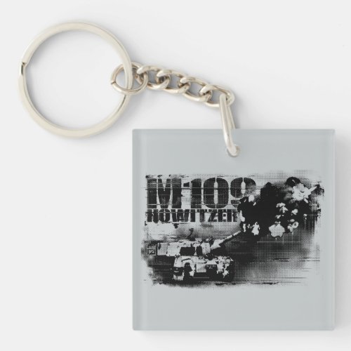 M109 howitzer Square double_sided Keychain