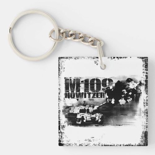 M109 howitzer Square double_sided Keychain