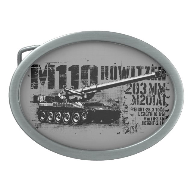 M110 howitzer Belt Buckle (Front)