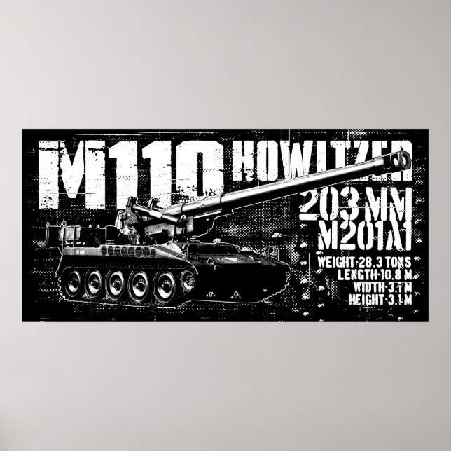 M110 howitzer Print (Front)