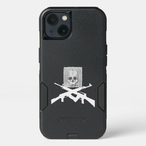 M16 and AK_47 Skull and Crossbones iPhone 13 Case