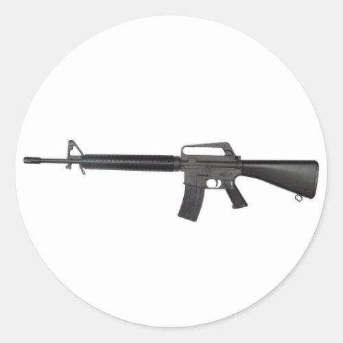 M16 CLASSIC ROUND STICKER