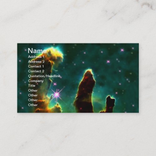 NASAs Galaxy Eagle Nebula Business Card Templates