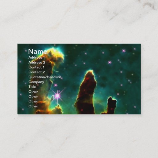 Customizable NASAs Galaxy Eagle Nebula Business Card Templates