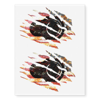 M1911 Colt 45 On Rusted American Flag Temporary Tattoos