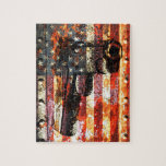 M1911 Silhouette On Rusted American Flag Jigsaw Puzzle<br><div class="desc">What can I say. My favorite Flag,  and my favorite pistol!</div>