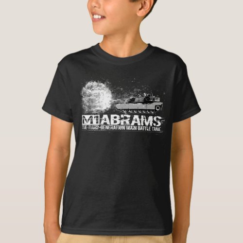M1 Abrams Kids Basic Hanes Tagless ComfortSoftéŸ T_Shirt