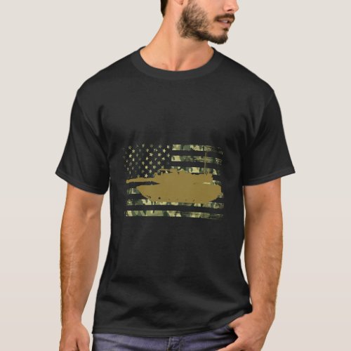 M1 Abrams Military Battle Tank Camo American Flag